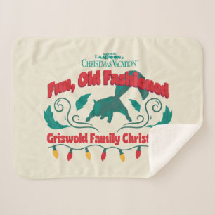 Leuke, ouderwetse Griswold familie kerst Sherpa Deken