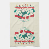 Leuke, ouderwetse Griswold familie kerst Theedoek (Verticaal)