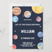 Leuke Outer Space Rocket Theme voor kinderen Kaart (Voorkant)