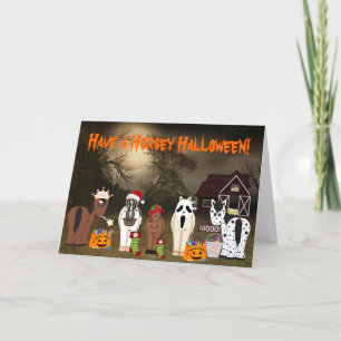 Leuke paarden in kostuums Vakantie Paard Halloween Kaart