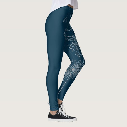 Leuke paardenbloem bloem kunst leggings (Rechts)