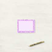 Leuke paarse bloem-thema post-it notities post-it® notes (Op bureau)