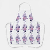 Leuke Paarse bloemen Schort (Voorkant)