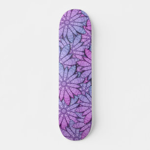 Leuke paarse bloemen skateboard