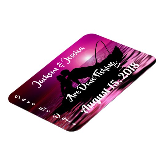 Leuke Paarse schemering Vist de datum op Magneet (Linkerzijde)