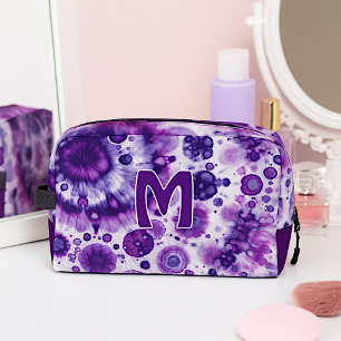Leuke Paarse Violet Roze Batik Circles Kunstpatroo Toilettasje