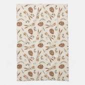 Leuke Paashaas en Egg Folk Pattern Theedoek (Verticaal)