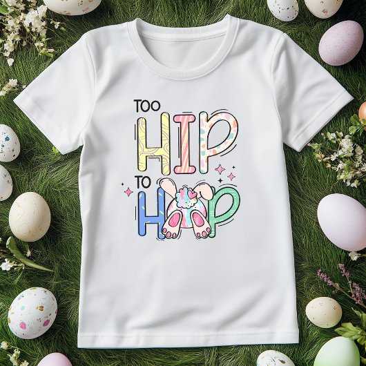Leuke paashaas, te hip om te springen t-shirt