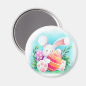 Leuke paashaas Waterverf | Magneet (Voorkant / Achterkant)