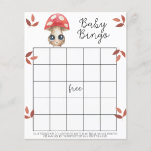 Leuke paddenstoel - Baby shower bingo spel