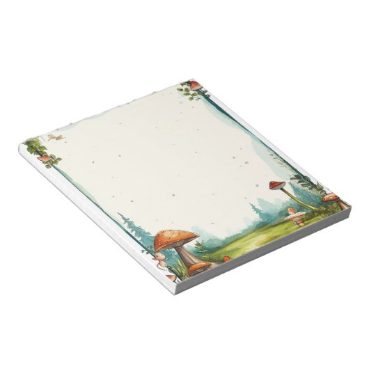 Leuke paddenstoel bossen Patterned Unlining Notitieblok (Schuin)