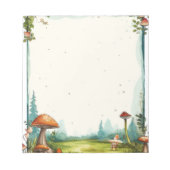 Leuke paddenstoel bossen Patterned Unlining Notitieblok (Voorkant)