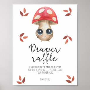 Leuke paddenstoel - Luier loterij poster