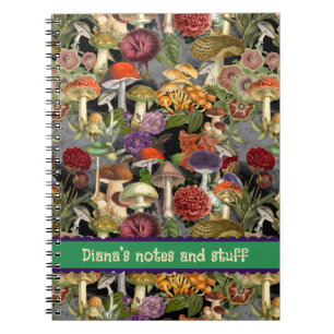 Leuke paddenstoel schimmels grijze tuin notitieboek