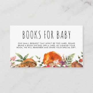 Leuke Paddestoel Baby shower Boeken Baby Informatiekaartje