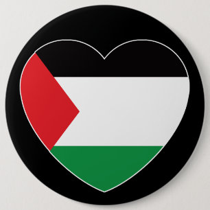 Leuke Palestijnse vlag Hart Grafisch Ontwerp Ronde Button 6,0 Cm