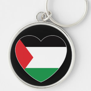 Leuke Palestijnse vlag hart grafisch ontwerp sleut Sleutelhanger