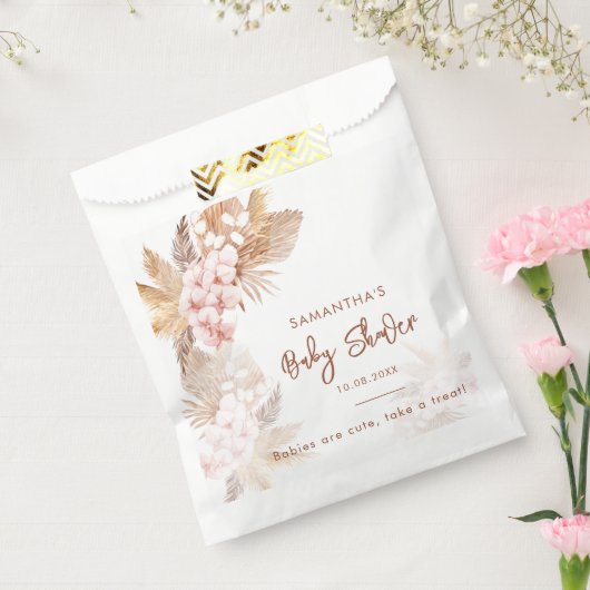 Leuke Pampas Grass Boho Meisje Baby shower Bedankzakje (Gezegeld)