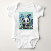 Leuke Panda Baby Romper (Voorkant)