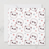 Leuke Panda Kawaii 1e Verjaardag Kaart (Achterkant)