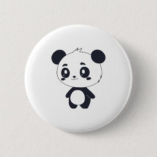 Leuke panda knop ronde button 5,7 cm