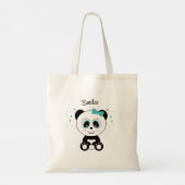 Leuke Panda (Mint Groen) Tote Bag (Achterkant)