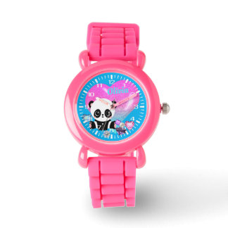 Leuke panda sieraden | Roze Glitter Armband Horloge