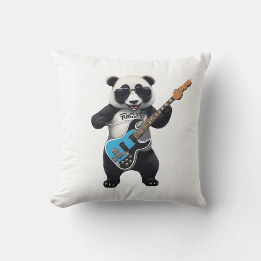 Leuke Panda spelen gitaar, muziek Panda liefhebber Kussen (Voorkant)