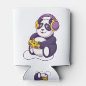 Leuke Panda Spelen Videospelletjes - Grappige Dier Blikjeskoeler (Achterkant)