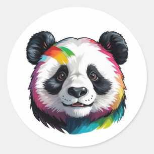 Leuke Panda Water Color Art sticker