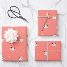 Leuke Panda Wrapping Papier Set Inpakpapier Vel