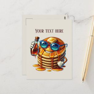 Leuke pannenkoekenliefhebbers ontbijt briefkaart