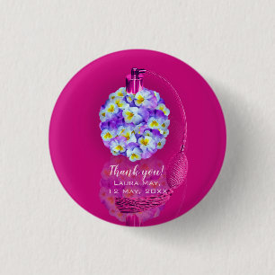 Leuke Pansy Stoomverstuiver Verjaardagsfeestje Ronde Button 3,2 Cm