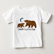 Leuke papa's kleine cub Baby T-shirt