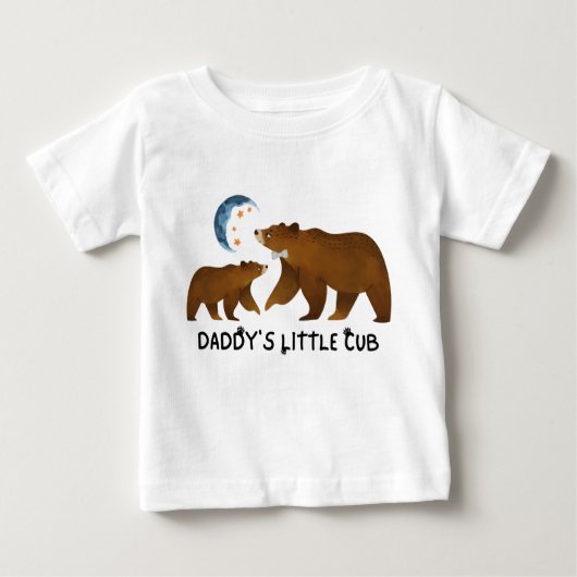 Leuke papa's kleine cub Baby T-shirt (Voorkant)