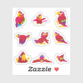 Leuke papegaai Stickers