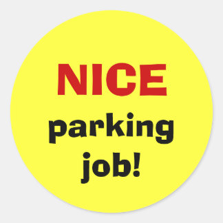 LEUKE parkeerbaan! Ronde Sticker