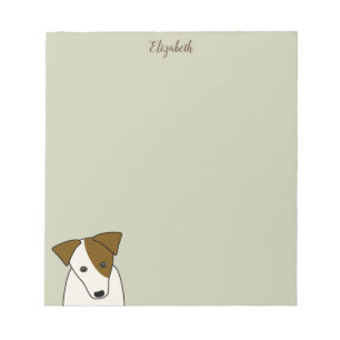 leuke Parson Jack Russell Terrier gepersonaliseerd Notitieblok