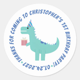 Leuke Party Alligator Verjaardag Dank u Ronde Sticker
