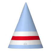 Leuke Pastel Blauw Helder Rood Wit Racing Stripes Feesthoedjes (Links)