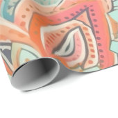 Leuke Pastel Boho Chic Cadeaupapier (Rol Hoek)