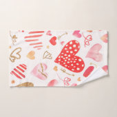 Leuke Pastel hart Patroon Badhanddoek Set Bad Handdoek (Handdoek)
