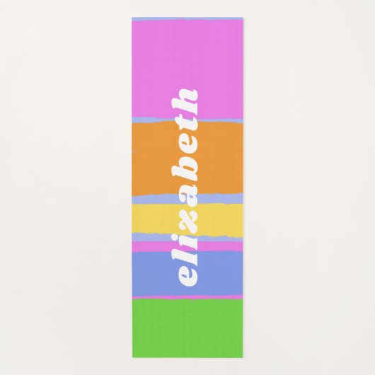 Leuke Pastel Kleuren Levendige Ontwerp Aangepaste  Yogamat (Voorkant)
