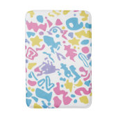 Leuke pastel kleurrijke levendige vormen badmat (Voorkant Verticaal)