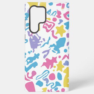 Leuke pastel kleurrijke levendige vormen samsung galaxy hoesje