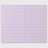 Leuke Pastel Roze Blauw Gingham Check Cadeaupapier (Vlak)
