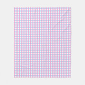 Leuke Pastel Roze Blauw Gingham Check Fleece Deken (Voorkant)