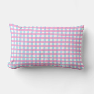 Leuke Pastel Roze Blauw Gingham Check Kussen
