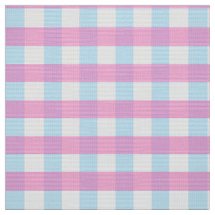 Leuke Pastel Roze Blauw Gingham Check Stof