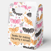 Leuke Pastel Vleermuizen Halloween en Bloemen Bedankdoosjes (Geopend)